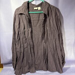 Cherokee Women’s Plaid Flannel Shirt Plus Size 22-24W Cotton Cottage Country V3